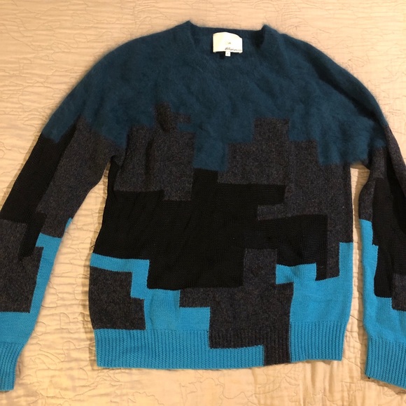 CASHMERE Phillip Lim multi material knit cashmere sweater - Picture 10 of 15